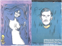 Madonna and Self-Portrait with Skeleton Arm (after Munch)