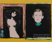 Madonna and Self-Portrait with Skeleton Arm (after Munch)