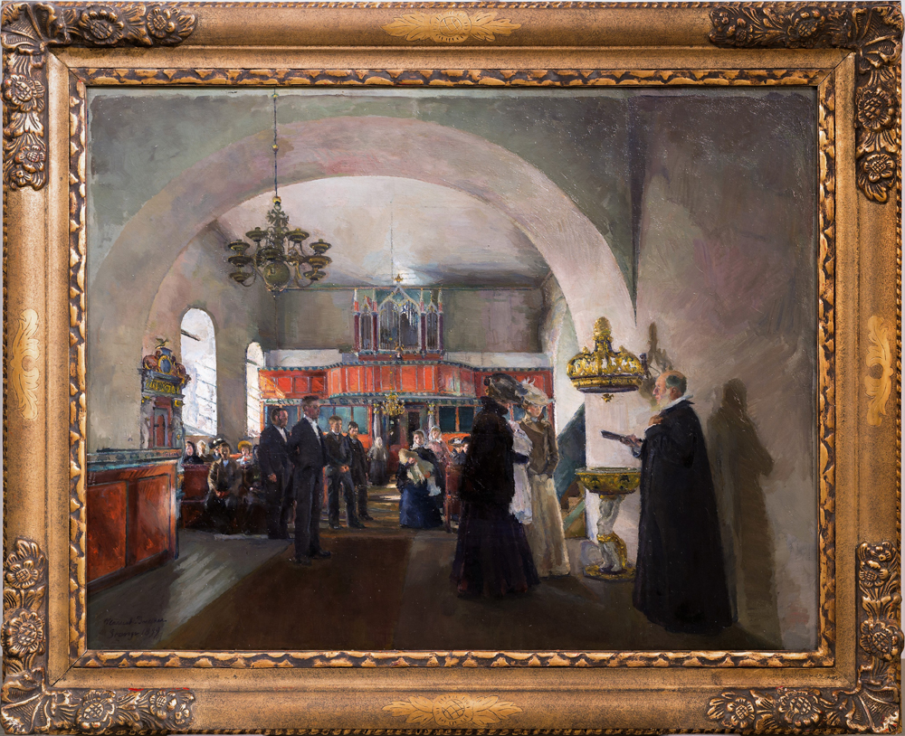 Barnedåp i Stange kirke